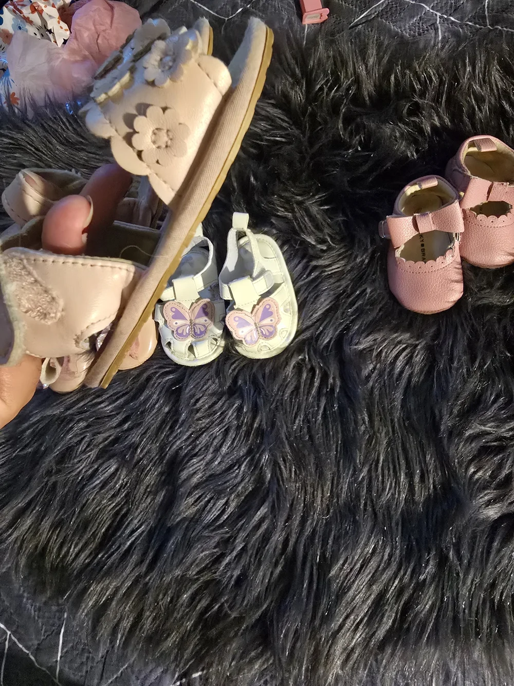 Lucky Brand Pink & White Toddler Sandal and Shoe Bundle